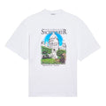Balenciaga Sacr Cur Alphabet Printing Pattern Round Neck Short Sleeve White 641532TJVH69000