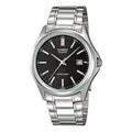 CASIO Waterproof Stainless Steel Strap Black DialSilver Strap Mens BlackSilver Analog MTP-1183A-1A