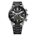 Men's CASIO EDIFICE Fashion Waterproof Quartz Movement Stainless Steel Strap Watch 55.6*47.8*10.8mm Black Mens EQB-2000YDC-1AJF