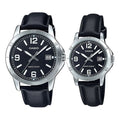CASIO Quartz Couple Waterproof Black Analog MTP-V004L-1B&LTP-V004L-1B
