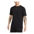 Nike Solid Color Breathable Soccer/Football Cotton Knit Loose Short Sleeve Black DC9063-010