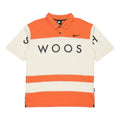 Nike Sportswear Swoosh Logo Printing Contrasting Colors Loose Polo Shirt Orange DJ5370-801