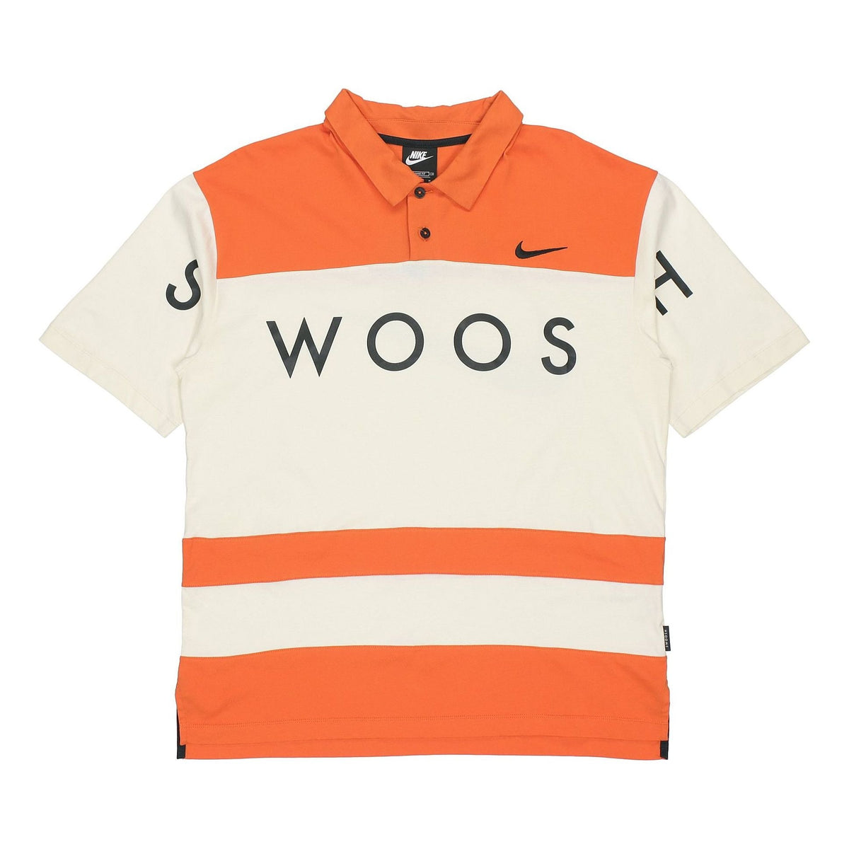 Nike Sportswear Swoosh Logo Printing Contrasting Colors Loose Polo Shirt Orange DJ5370-801