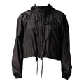 KENZO Logo Alphabet Pattern Solid Color Hooded Jacket Black FA52BL101566