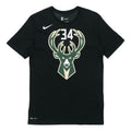 Nike Milwaukee Bucks Giannis Antetokounmpo T-Shirt 'Black' 870789-010