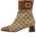 (WMNS) Gucci Ankle boots with GG monogram 'Brown Beige' 700023-21HH0-2582