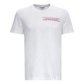 Men's Alexander McQueen SS21 Alphabet Logo Pattern Round Neck Short Sleeve White 642662-QRX74-0910