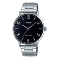 Men's CASIO DRESS Series Black Stainless Steel quartz Casual Watch Analog Mens MTP-VT01D-1B2