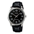 CASIO Quartz Waterproof Mens SilverBlack Analog MTP-V001L-1B