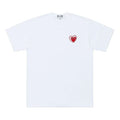 COMME des GARCONS PLAY SS25 Metalstone Heart T-Shirt 'White Red' AX-T802-051-2