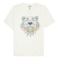 Men's KENZO Solid Color Printing Round Neck Short Sleeve White FB65TS0204YA-01B