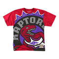 Mitchell & Ness Big Face Series Casual Sports MN Short Sleeve Toronto Raptors Couple Style Red SSTEBW19070-TRARED1