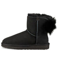 (WMNS) UGG Fluff Bow Mini Fleece Lined Black 1094967-BLK