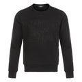 Men's FENDI Logo Embroidered Round Neck Long Sleeves Black FAF535AD3RF0GME