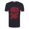 Men's Alexander McQueen Ivy Skull Skeleton Short Sleeve Black 599560QOZ660901