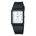 CASIO Quartz Waterproof White DialBlack Strap Mens WhiteBlack Analog MQ-27-7E