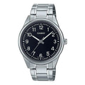 Casio Dress Classic Minimalistic Analog Watch 'Silver Steel Black' MTP-V005D-1B4