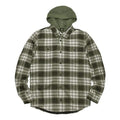 Nike SB Skateboard flannel Skateboard Plaid Contrasting Colors Hooded Jacket Olive Green CK5318-222