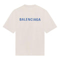 Balenciaga go Luxury Crew Neck Unisex Cotton Short Sleeves White 612966TIVG59055