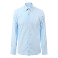 Men's Burberry Alphabet Logo Knit Long Sleeves Shirt Blue 80113701