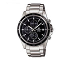 CASIO EDIFICE Serieses Men's Black/Silver Black DialSilver Strap Mens BlackSilver Analog EFR-526D-1AVUDF