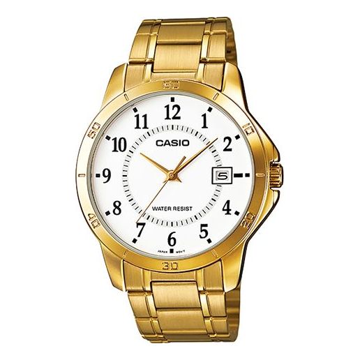Casio Analog Watch 'Gold White' MTP-V004G-7B