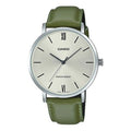 CASIO Men's DRESS Quartz Green Strap Mens Green Analog MTP-VT01L-3B