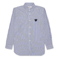 COMME des GARCONS PLAY Black Emblem Striped Button Down Shirt 'Blue' AZ-B018-051-1