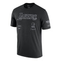 Nike NBA Los Angeles Lakers Courtside Logo Printing Round Neck Pullover Short Sleeve Black DH6745-010