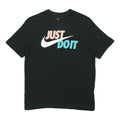 Nike Just Do It Contrasting Colors Alphabet Printing Round Neck Short Sleeve Black AR5007-013