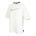 (WMNS) Nike Logo Printing Athleisure Casual Sports Cozy Short Sleeve White T-Shirt DM6212-030