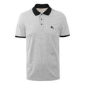 Men's Burberry Logo Pattern Short Sleeve Polo Shirt Gray 80088281