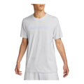 Men's Nike Solid Color Logo Alphabet Pattern Printing Round Neck Casual Short Sleeve Light Grey T-Shirt DM6410-051