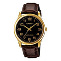 CASIO STANDARD Serieses Men's Golden/Brown Quartz Waterproof Mens GoldBrown Analog MTP-V001GL-1B