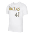 Nike NBA Basketball Sports Short Sleeve Dallas Mavericks 41 White CT9770-100