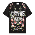 Men's Burberry Printing Round Neck Pullover Short Sleeve Black 80374601