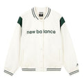 (WMNS) New Balance Baseball Jacket Asia Sizing 'White Green' AWJ33312-CIC