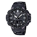CASIO Sports Solar Powered Waterproof Mens Black Analog/Digital Combo PRW-6100YT-1