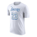 Nike NBA Basketball Sports Printing Short Sleeve Los Angeles Lakers LeBron James No. 23 White CT9428-103