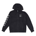 Nike Double Hook Embroidered zipper Sport hooded Jacket Men 'Black White' CU3927-010
