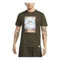 Men's Nike Landscape Logo Printing Round Neck Casual Short Sleeve Green T-Shirt DQ1020-355