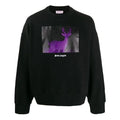 Men's PALM ANGELS dear Printing Pullover Round Neck Black PMBA026F196310051088