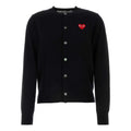 (WMNS) COMME des GARCONS PLAY FW25 Red Emblem Cardigan 'Black' AX-N007-051-1