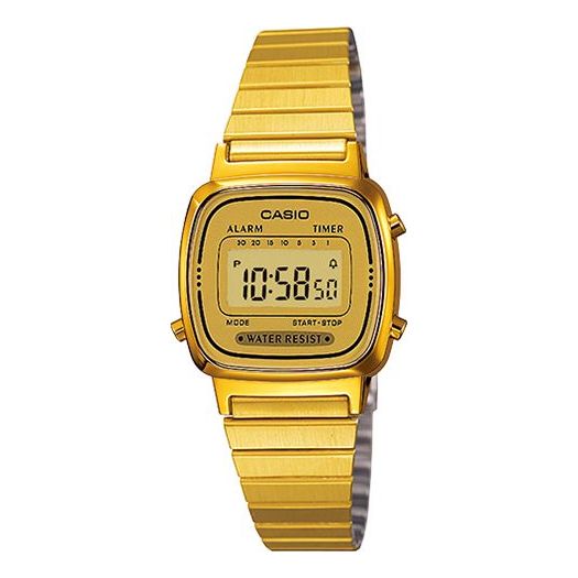 CASIO Waterproof Sports Unisex Gold Digital LA670WGA-9