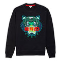 KENZO Tiger Head Logo Letter Embroidery Round Collar Male Black F955SW0014XA-99