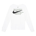 Nike MENS Swoosh Casual Sports Double-Hook Crew-neck Long Sleeve White DB6156-100
