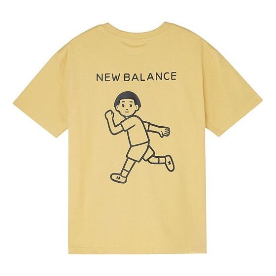 (WMNS) New Balance x Noritake Crossover Funny Pattern Round Neck Short Sleeve Yellow AWT02379-YL