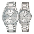 CASIO Couple Quartz Waterproof Unisex Silver Analog MTP-1183A-7A-LTP-1183A-7A