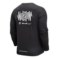 Nike Pacer Wild Run Printing Quick Dry Knit Round Neck Running Sports Long Sleeves Black DJ0595-010