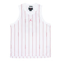 Air Jordan Stripe Logo Loose Breathable Mesh Sports Vest White DM1381-100